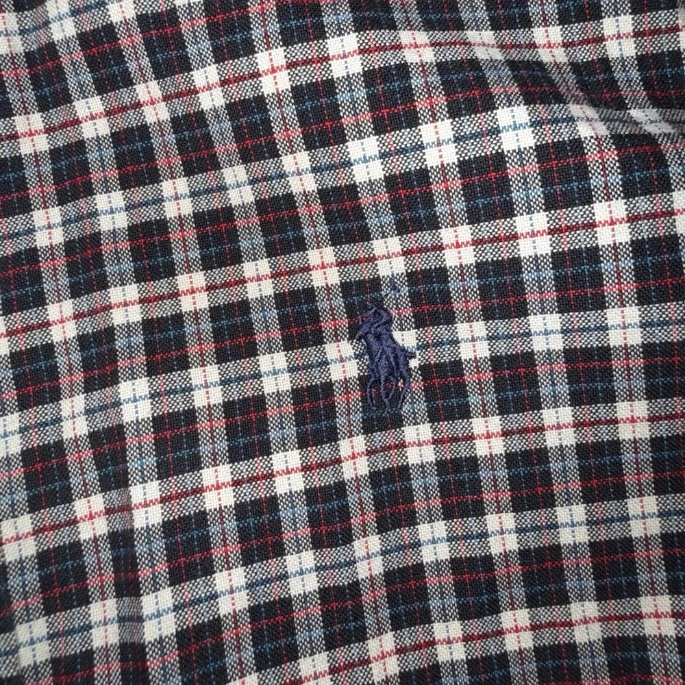 Ralph Lauren Gridprint Button Up Boys Shirt Large 14/16